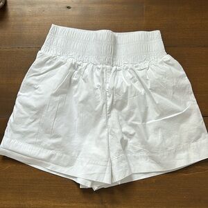 Hill House Livie Nap Shorts in White Cotton